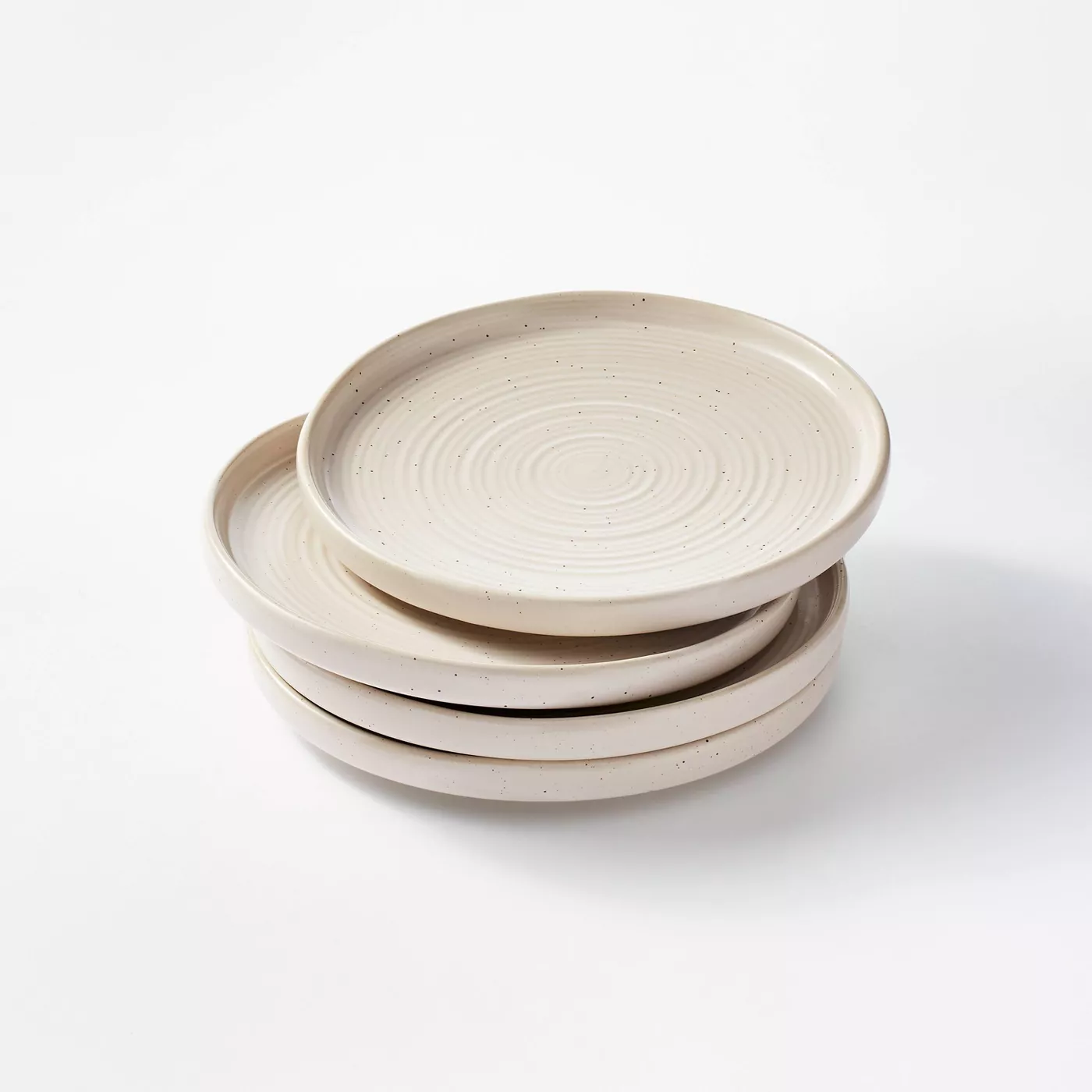 8.5" 4pk Stoneware Glazed Salad Plates Cream – Threshold™ designed with Studio McGee - image 1 of 8