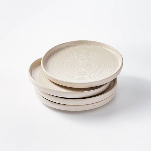 8.5" 4pk Stoneware Glazed Salad Plates Cream - Threshold™ designed with Studio McGee - image 1 of 4