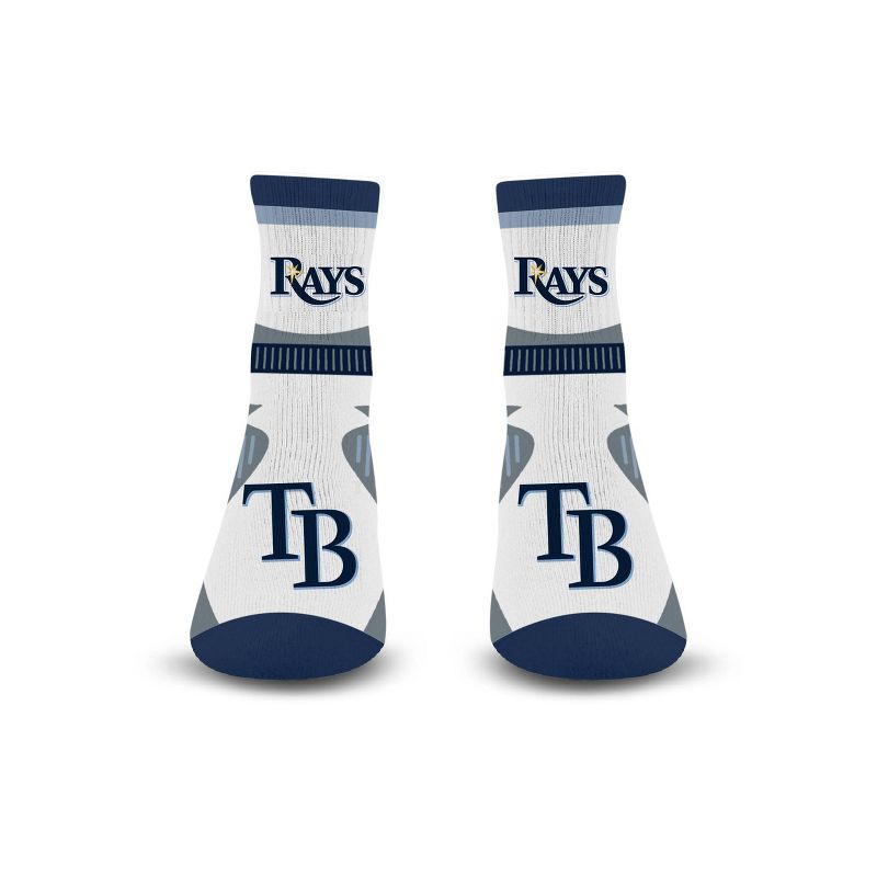 MLB Tampa Bay Rays Large Quarter Socks, 2 of 4