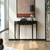 Elegant Black Solid Wood Console Table with Turned Legs for Entryway Storage - 3 of 4