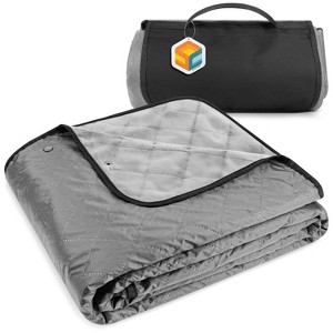 SUN CUBE Waterproof Outdoor Blanket, Fleece Windproof Foldable Stadium Camping Picnic Car Travel Beach - 1 of 4