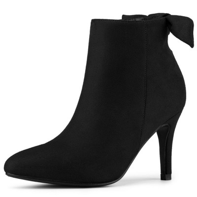 Allegra K Women's Pointed Toe Stiletto Heel Ankle Boots