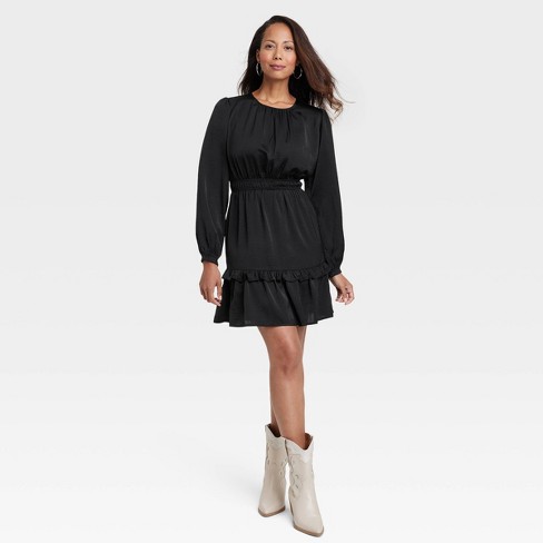 Long sleeve hotsell black dress target