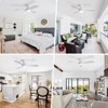 TOBILI 52-Inch Ceiling Fan With Light And ,Dimmable LED Light,3 White ABS Blades,Ideal For Bedroom,Living Room,Kitchen - 2 of 4