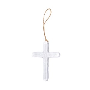 Transpac Glass Clear Cross w/Hanger Home Decorations Spring - 1 of 1