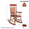 Maggift Patio Accent Chairs, Rocking Chair, Rocker High Back Garden Seat For Indoor Outdoor, Brown, 22"*34"*44" - 2 of 4