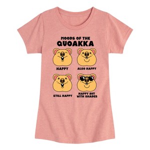 Girls' - Instant Message - Quokka Moods Fitted Short Sleeve Graphic T-Shirt - 1 of 4
