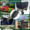 RISOKEYS 440lbs Foldable Utility Cart,with 360° Swivel Wheels & Strapping System,for Beach Trips,Gardening,Shopping with 3pcs Liner bag - 4 of 4