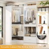 Aheaplus Corner Closet Organizer with 2 Hanging Rods, Wardrobe System with Shoe Shelf - 3 of 4
