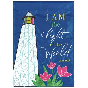 Dicksons Light Of The World Blue 18 x 13 Inch Polyester Outdoor Garden Flag - 1 of 2