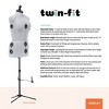 Dritz Medium Dress Form Twin-Fit: Adjustable Mannequin for Sewing, Gray, Adult Assembly Required - 2 of 4