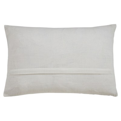 Silver and Gold Distressed Foil Print Cotton Lumbar Pillow