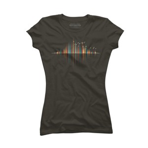 Junior's Design By Humans Nature's Music - Sound Wave By NomAdartStudio T-Shirt - 1 of 3
