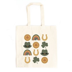 City Creek Prints St. Patrick's Day Chart Canvas Tote Bag - 15x16 - Natural - 1 of 2