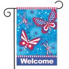 Briarwood Lane Everyday Garden Flag 12x18 For Outdoor American Butterflies Patriotic Garden Flag Flags For Outside - 2 of 4