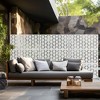 Lirago White 72 in. Galvanized Metal Outdoor Privacy Screens Garden Outdoor Fence - 2 of 4