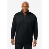 KingSize Men's Big & Tall Dot Texture Performance 1/4 Zip - 4 of 4