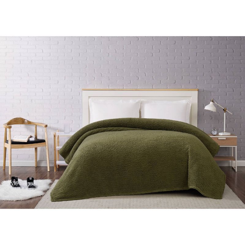 Marshmallow Faux Shearling Bed Blanket - Brooklyn Loom, 3 of 8