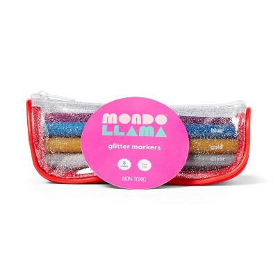 8ct Valentine's Glitter Markers - Mondo Llama™