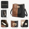 Generic Crossbody Bucket Shoulder Bags Vegan Leather Purse Cross Body Handbag Multiple Pockets Black - 3 of 4