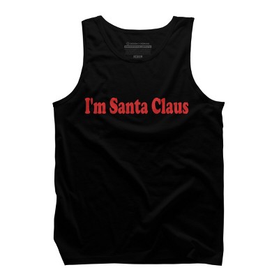Men's Design By Humans Christmas I'm Santa Claus Text By BenX Tank Top