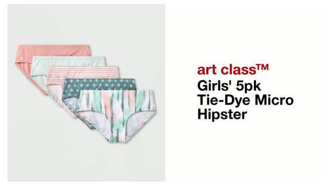 Girls' 5pk Tie-Dye Micro Hipster - art class™ Green, 2 of 5, play video