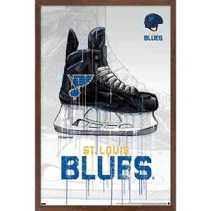 Trends International NHL St. Louis Blues - Drip Skate 21 Framed Wall Poster Prints - 1 of 4