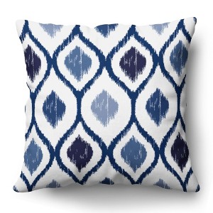 Americanflat 16"x16" Blue Diamond Pattern Design Throw Pillow with Premium Polyester - 1 of 4