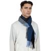 Anna-Kaci Cashmere Feel Winter Scarf Lightweight Striped Tassel Wrap Shawl Scarves for Men - 3 of 4