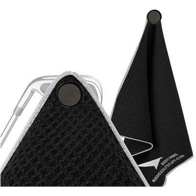 Birdie Golf: Magnetic Golf Towel, Black | Premium Microfiber Towel
