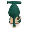Allegra K Women's Rhinestones Bow Ankle Buckle Strap Stiletto Heel Pumps - 3 of 4