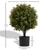 SKRAN Set of 2 21.6'' Artificial Ball Topiary Tree Decorative Greenery Artificial Plants,for Indoor Outdoor Garden, Backyard, Porch - 3 of 4