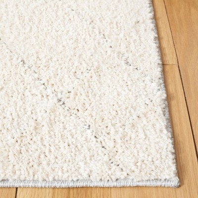 Handmade Gray Abstract Tufted Wool Shag Rug