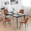 DYHOME Mid-century Modern Dining Chairs, Velvet Upholstered Metal Side Chair, Set of 4 - 2 of 4