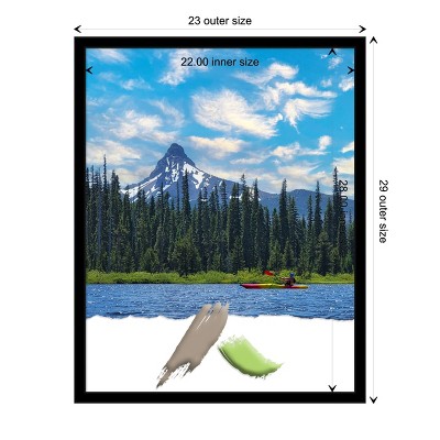 Matte Black Plastic Contemporary Single Photo Frame 29" x 23"