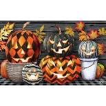 Patterned Jack-O-Lanterns Halloween Doormat Checkered 30" x 18" Briarwood Lane