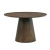 Sapphtopaz 47.24" Round Dining Table Kitchen Table Modern Wood Dining Table with Sturdy Cylindrical Base for Kitchen, Small Spaces - 2 of 4