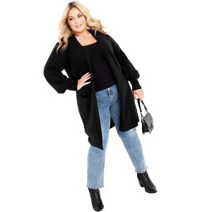 Avenue Women's Plus Size Leona Cardigan - 1 of 4