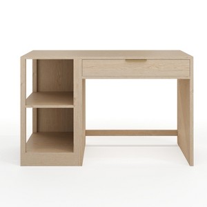 Martha Stewart Kayden Home Office Modular Single-Drawer Desk with 2 Tier Shelf - 1 of 4