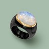 Ross-Simons Moonstone and Black Agate Ring With 14kt Yellow Gold - 4 of 4