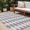 Purple And Lilac Geometric Washable Indoor Outdoor Area Rug - 2 of 4