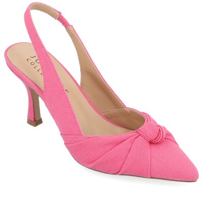 Journee Collection Womens Bahar Sling Back Pointed Toe Pumps
