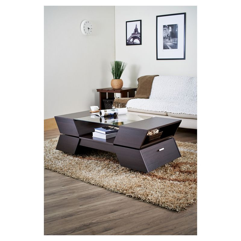 Kayce Modern Geometric Inspired Coffee Table Espresso - HOMES: Inside + Out, 3 of 7