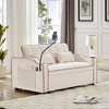54'' Velvet Foldable Adjustable Back Sofa Bed with USB Port, Swivel Phone Stand, and Ashtray - 2 of 4