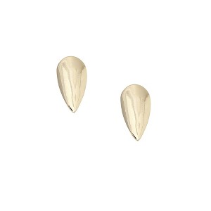 SOHI Women's California Gold Minimal Almond Stud Earrings - 1 of 4