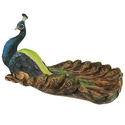 Design Toscano The Pleasing Peacock Sculptural Dish