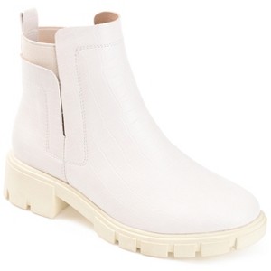 Journee Collection Womens Jeeva Inside Zip Block Heel Booties - 1 of 4