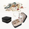 Unique Bargains Travel Small Portable Plush Velvet Jewelry Box Display Holder with Mirror for Birthday Gifts - 2 of 4