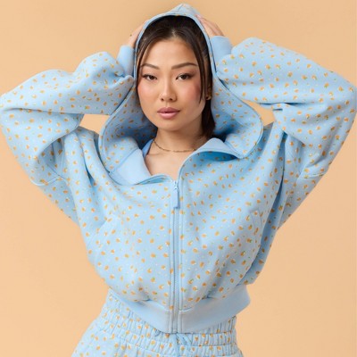 Blogilates Women's Marshmallow Full Zip Hooded Sweatshirt