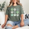 Simply Sage Market Women's St. Patrick's Smiley Chart Short Sleeve Garment Dyed Tee - L - Moss - 2 of 2